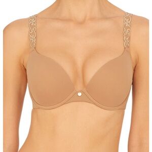 NWOT Natori Dark Tan underwire Bra with Lace Detail